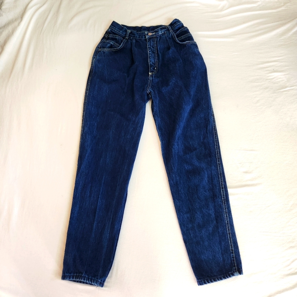 Gitano vintage 90s jeans tapered pleated blue wash vintage siz 10, 26 inch waist